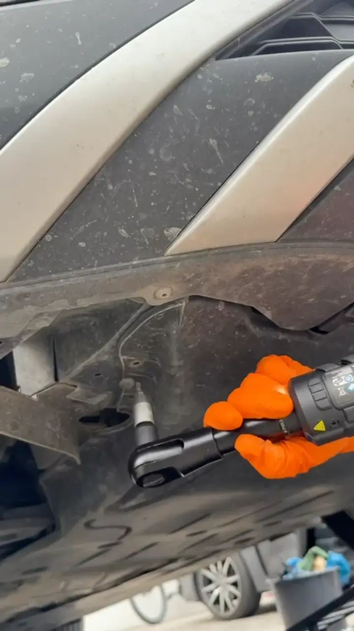 A repair from the inside — removing the undertray and front end in our workshop